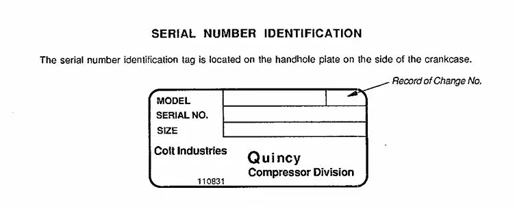 serial number identification for quincy compressors