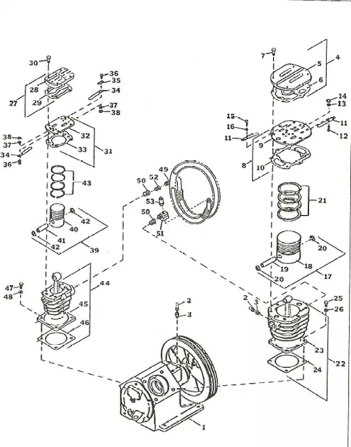 Valve Set Head Rebuild Kit for Ingersoll Rand Model 242 Type 30