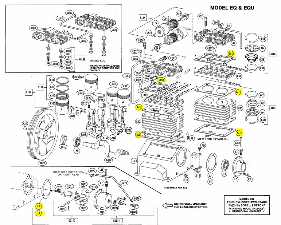EQ100, 610-1011 Gasket Set for Emglo / Jenny EQ & GT Pumps