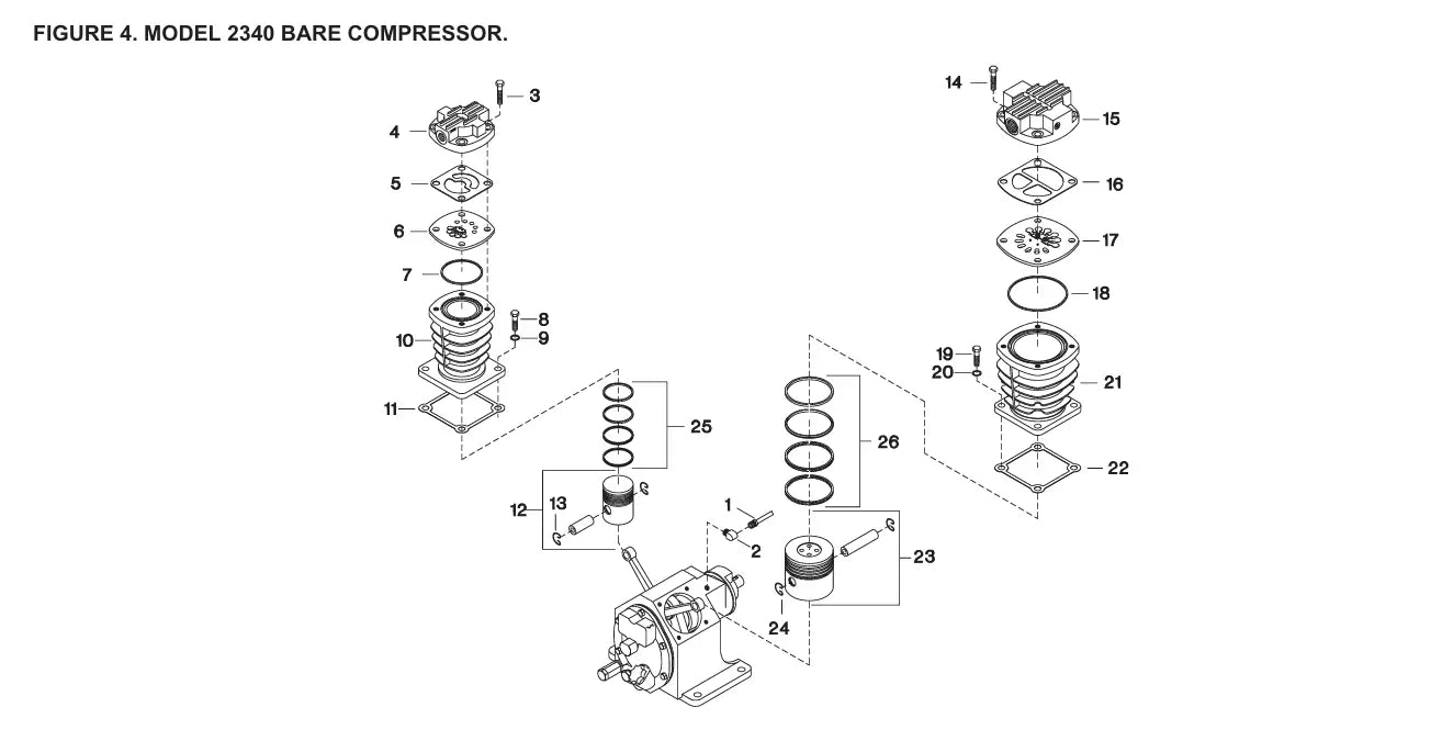 Valve Set Major Overhaul Kit for Ingersoll Rand Model 2340, 2340L5