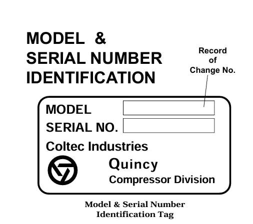 air compressor serial number identification