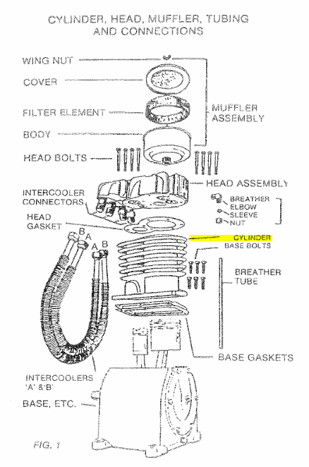 Cylinder 17445 for Kellogg Model 321, 321TV, 321TVX