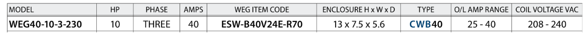 Product packaging with model number, dimensions, and specifications.
