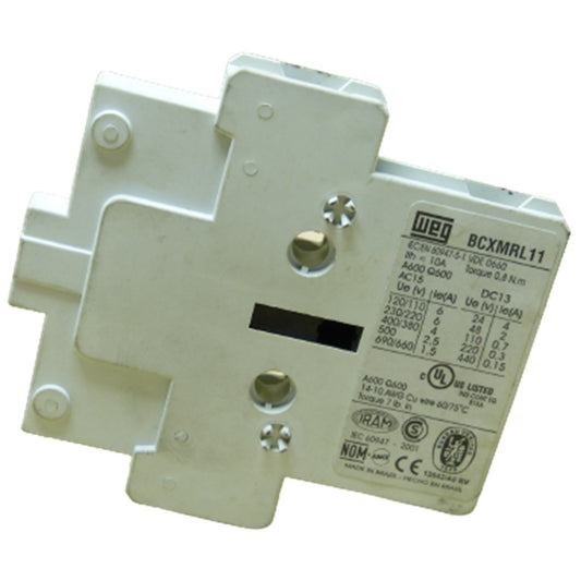 Weg BCXMRL11 Auxiliary Contact Block, 1NO/1NC