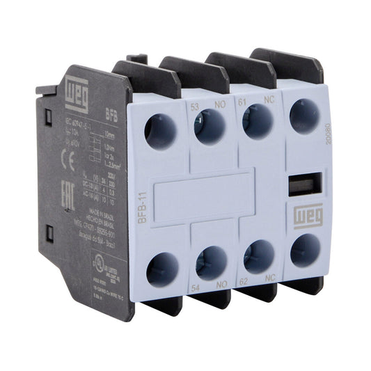Electrical contactor with WEG branding on a white background