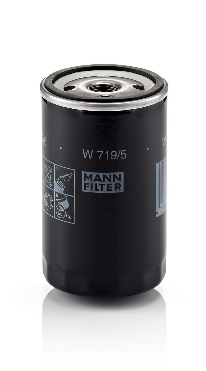 Mann Filter oil filter on a white background