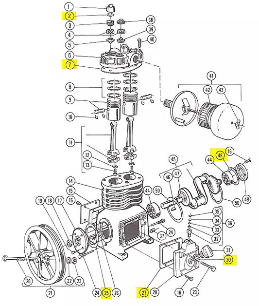 gasket set for devilbiss