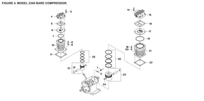 Valve Set Head Rebuild Kit for Ingersoll Rand Model 2340 Type 30