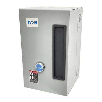 Electrical enclosure with Eaton logo on a white background