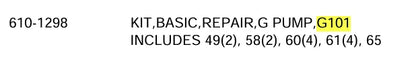g101 kit parts list