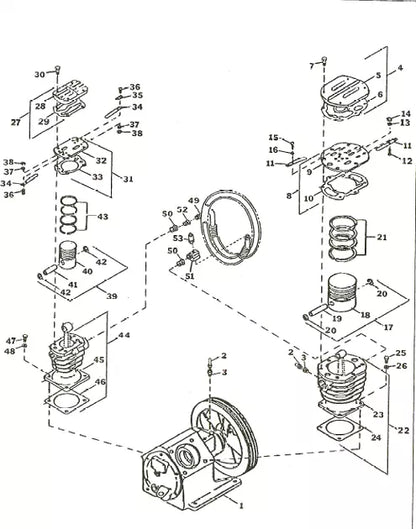 Valve Set Head Rebuild Kit for Ingersoll Rand Model 242 Type 30