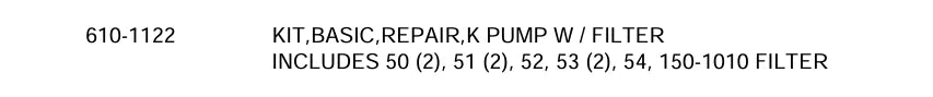 610-1122 parts list