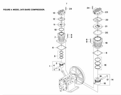 Head Rebuild Kit for Ingersoll Rand Model 2475, 2475N7.5 Type 30