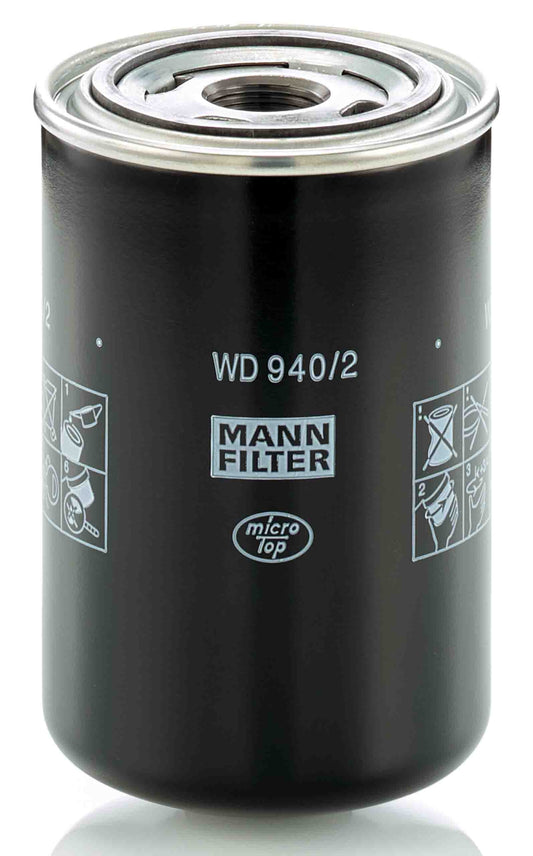 MANN FILTER oil filter with 'WD 940/2' marking on a white background
